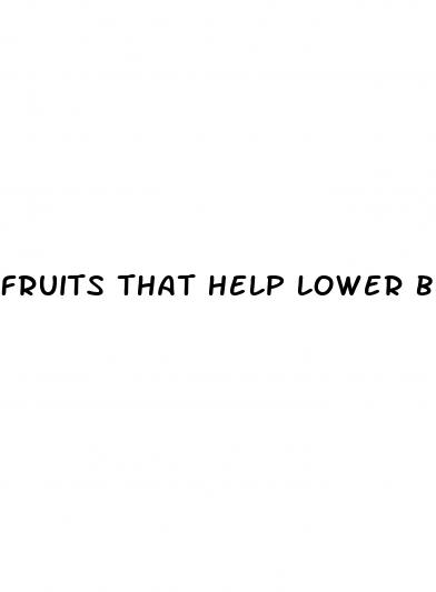 fruits that help lower blood sugar