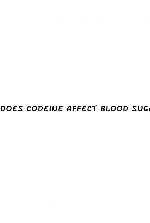 does codeine affect blood sugar