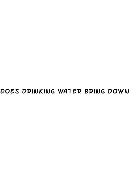 does drinking water bring down blood sugar