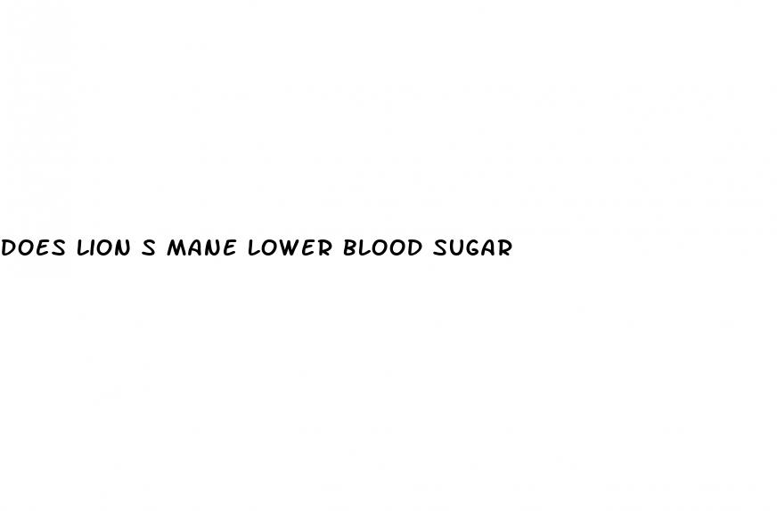 does lion s mane lower blood sugar
