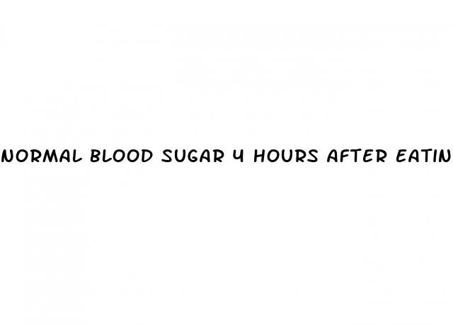 normal blood sugar 4 hours after eating non diabetic
