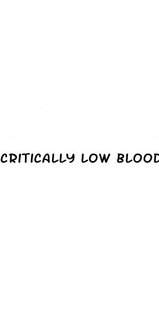 critically low blood sugar
