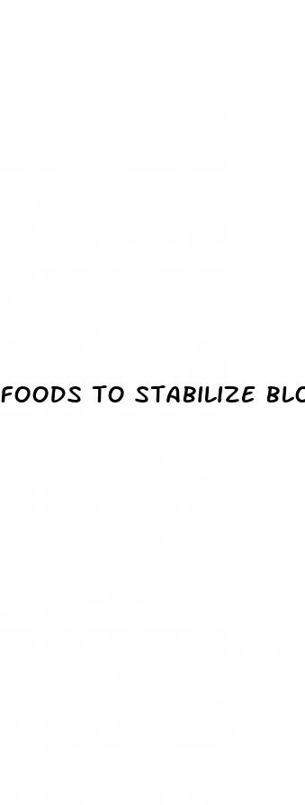 foods to stabilize blood sugar