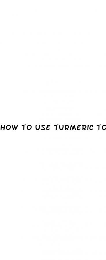 how to use turmeric to lower blood sugar