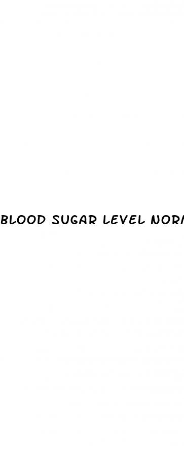 blood sugar level normal range