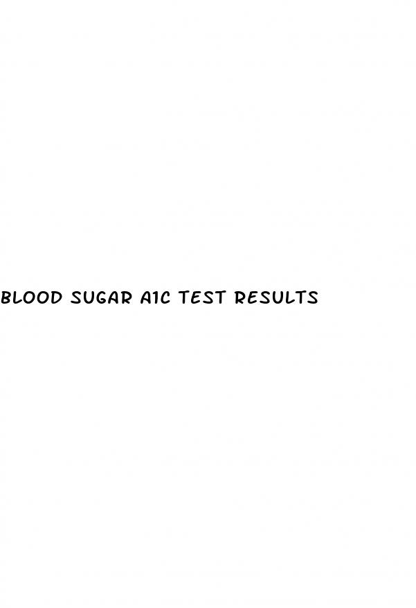 blood sugar a1c test results