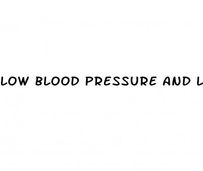 low blood pressure and low blood sugar