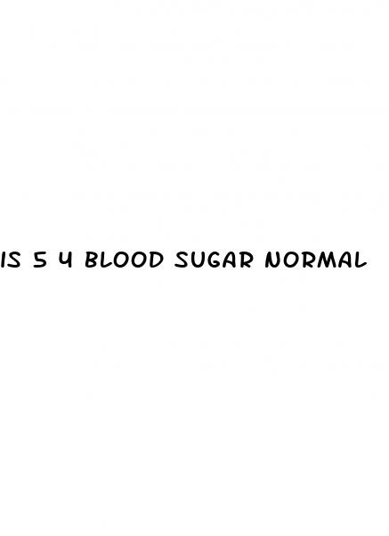 is 5 4 blood sugar normal