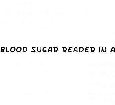 blood sugar reader in arm