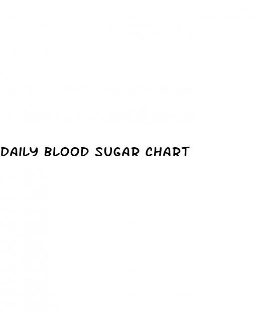 daily blood sugar chart