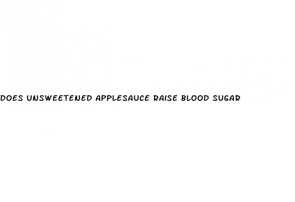 does unsweetened applesauce raise blood sugar