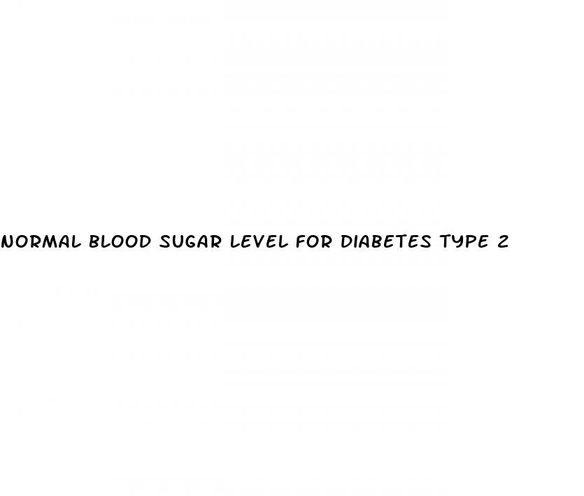 normal blood sugar level for diabetes type 2