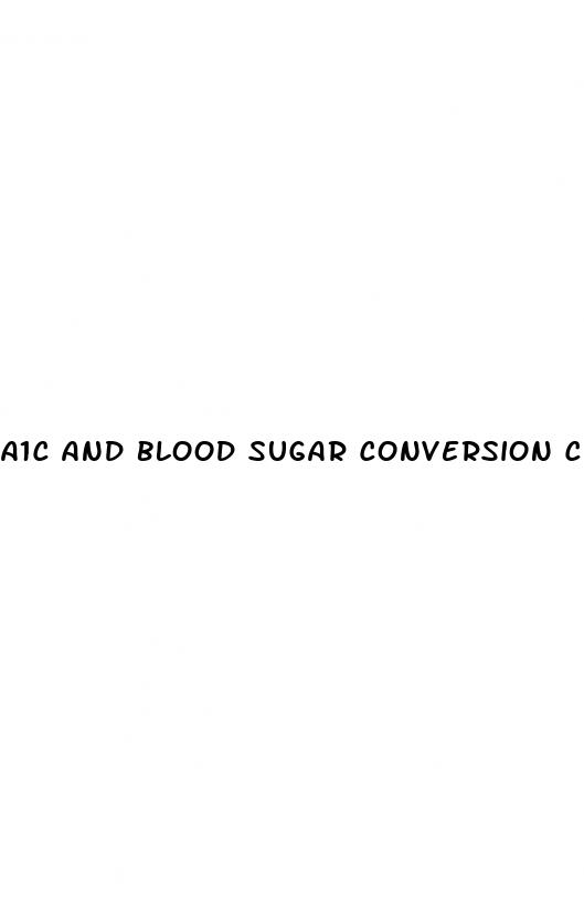 a1c and blood sugar conversion chart