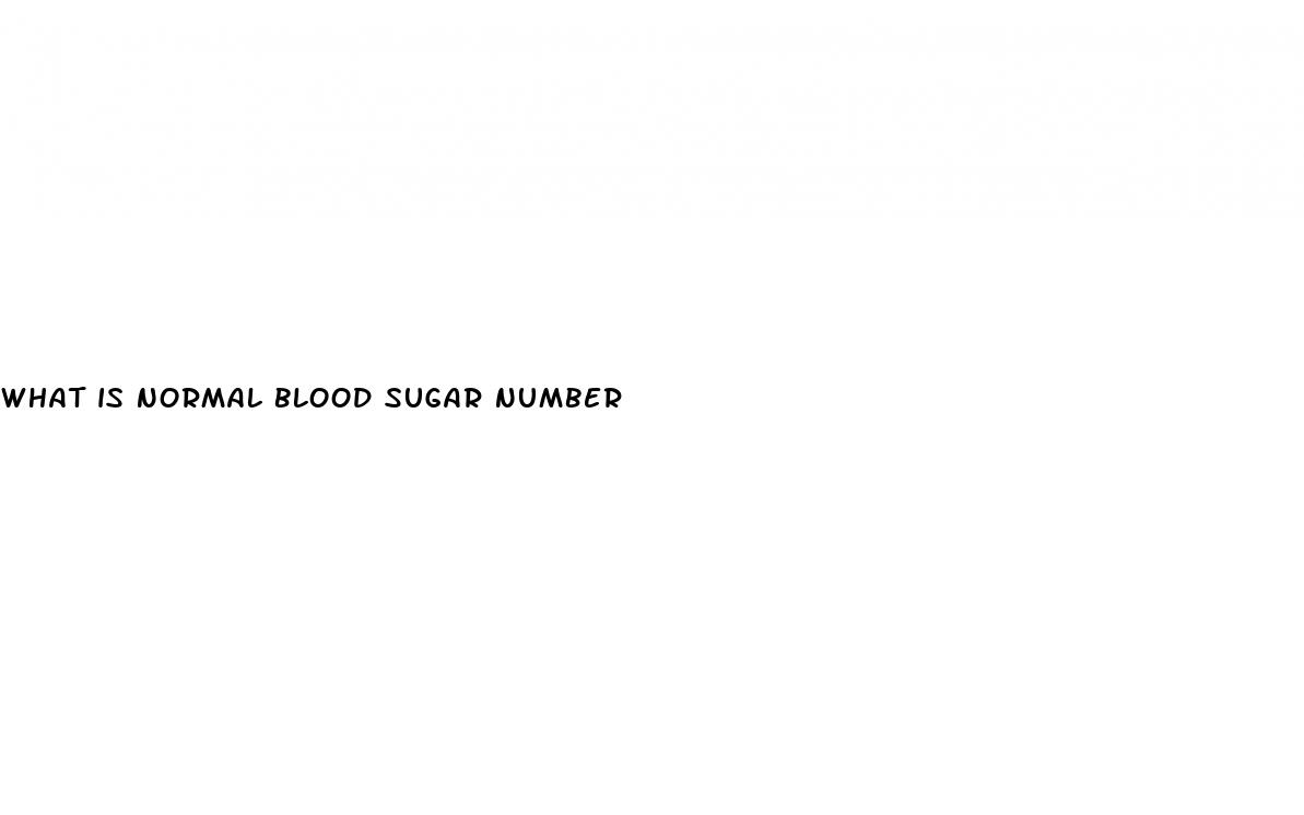 what is normal blood sugar number