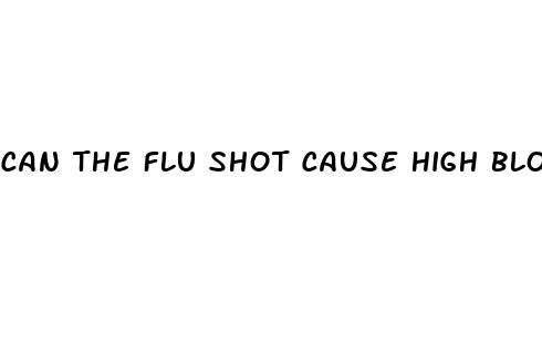can the flu shot cause high blood sugar