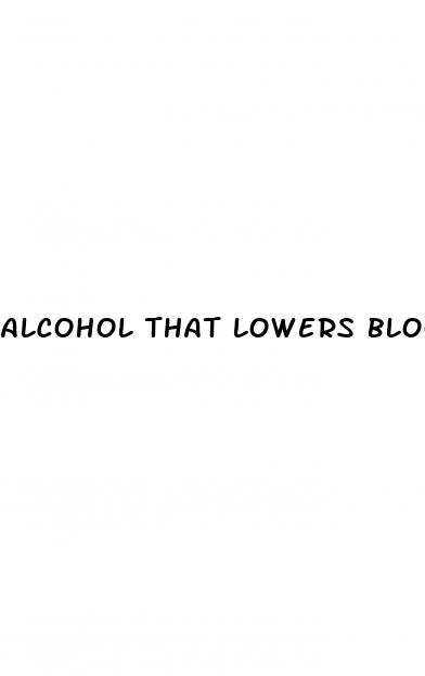 alcohol that lowers blood sugar