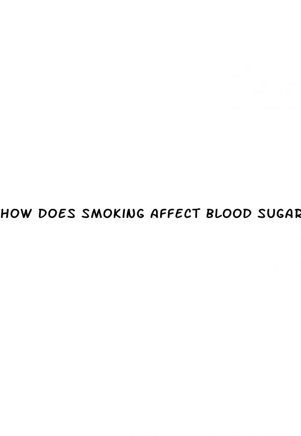 how does smoking affect blood sugar levels