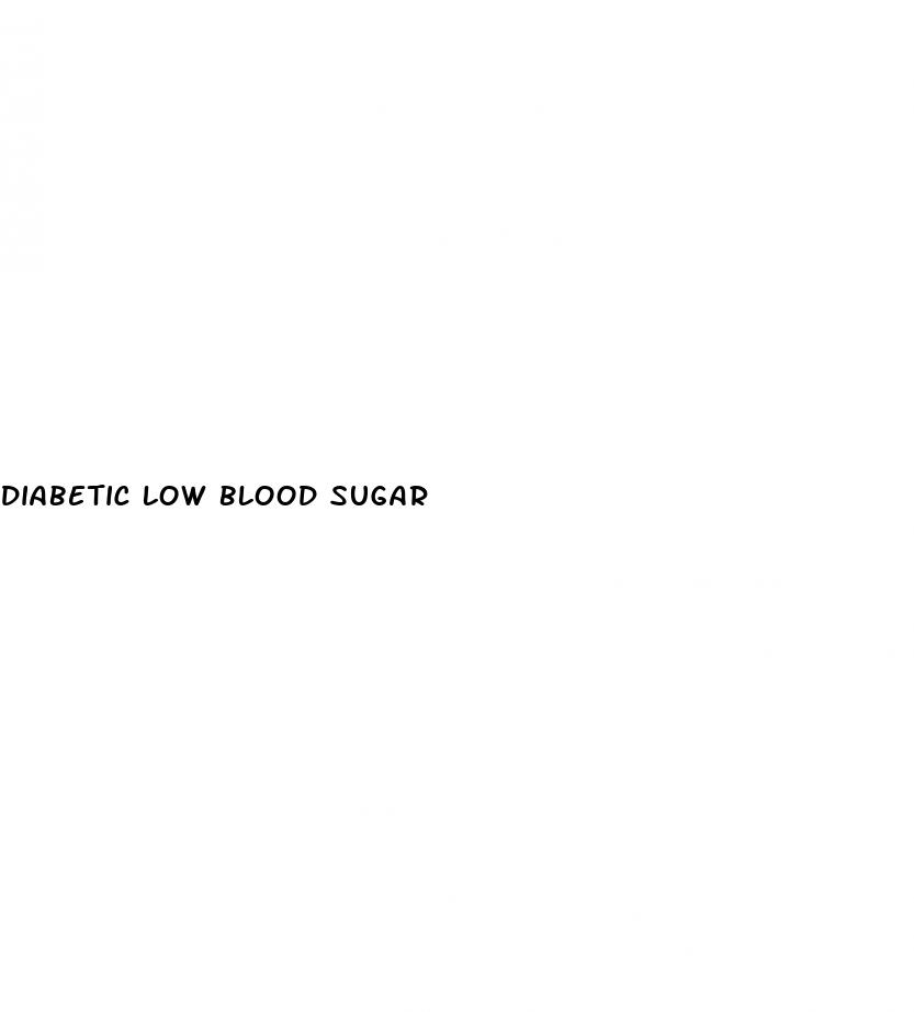 diabetic low blood sugar