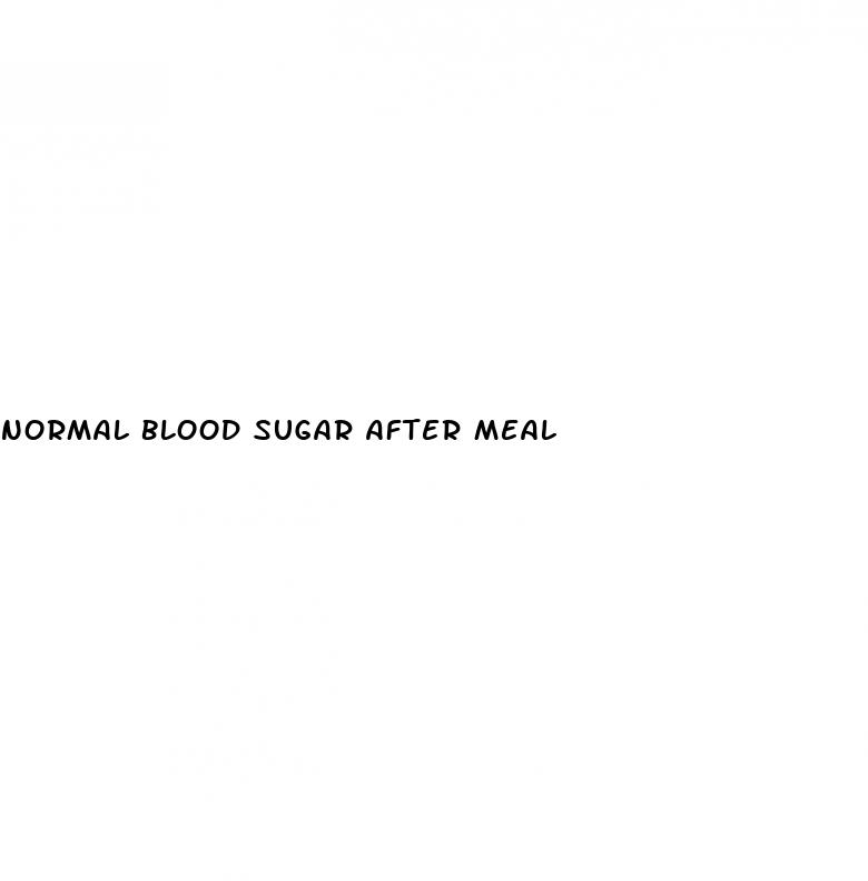normal blood sugar after meal