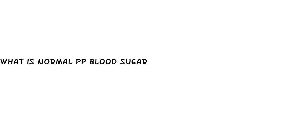 what is normal pp blood sugar