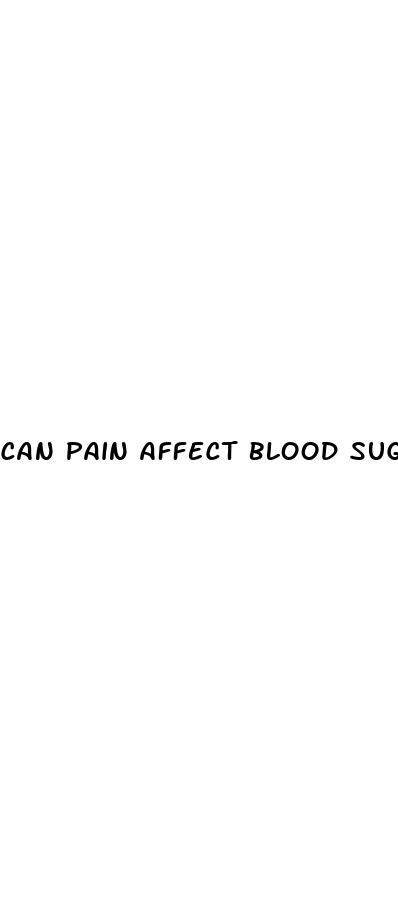 can pain affect blood sugar levels