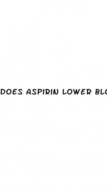 does aspirin lower blood sugar levels