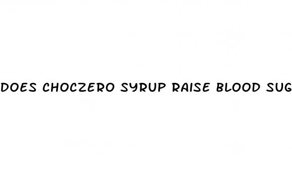 does choczero syrup raise blood sugar