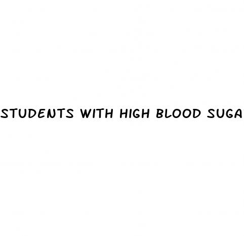 students with high blood sugar should never self treat