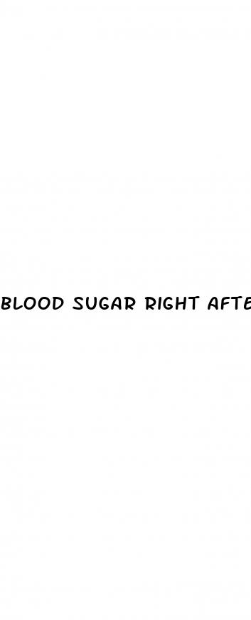 blood sugar right after meal