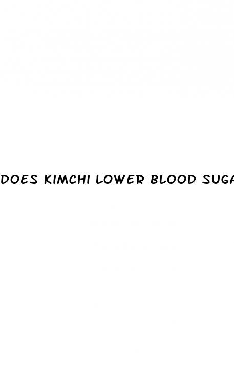 does kimchi lower blood sugar