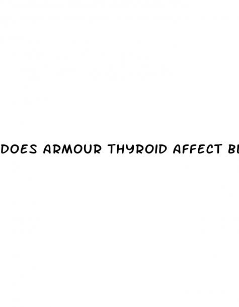 does armour thyroid affect blood sugar