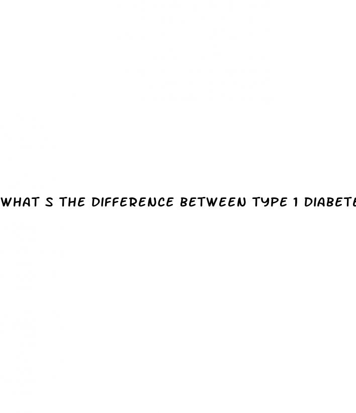 what s the difference between type 1 diabetes and type 2