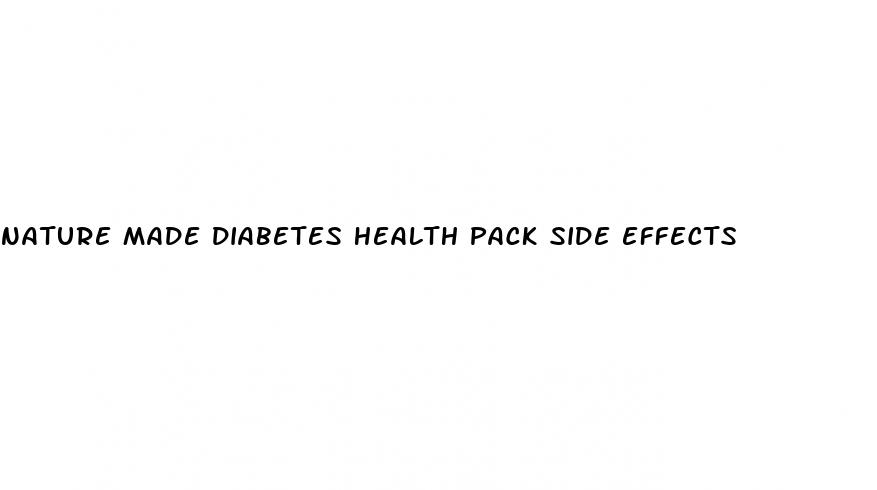 nature made diabetes health pack side effects