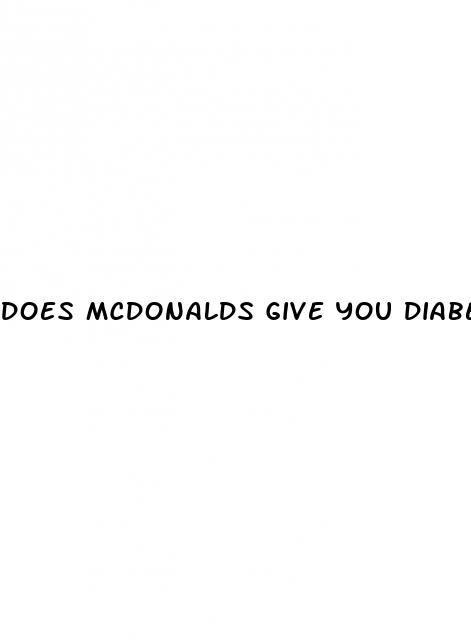 does mcdonalds give you diabetes