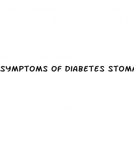symptoms of diabetes stomach pain