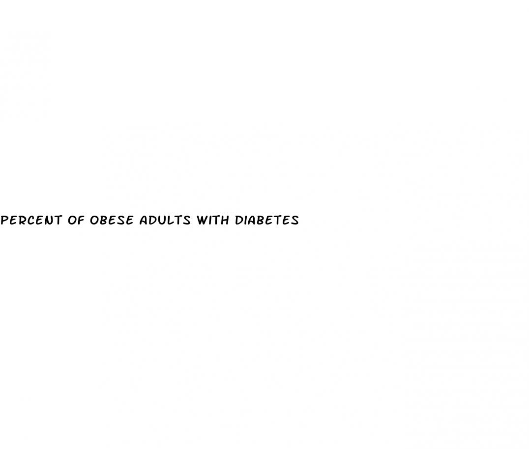 percent of obese adults with diabetes