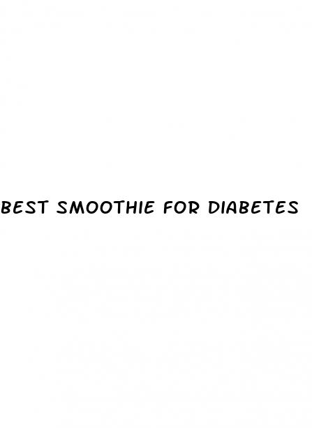 best smoothie for diabetes