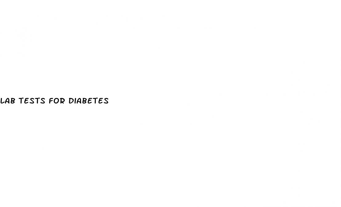 lab tests for diabetes