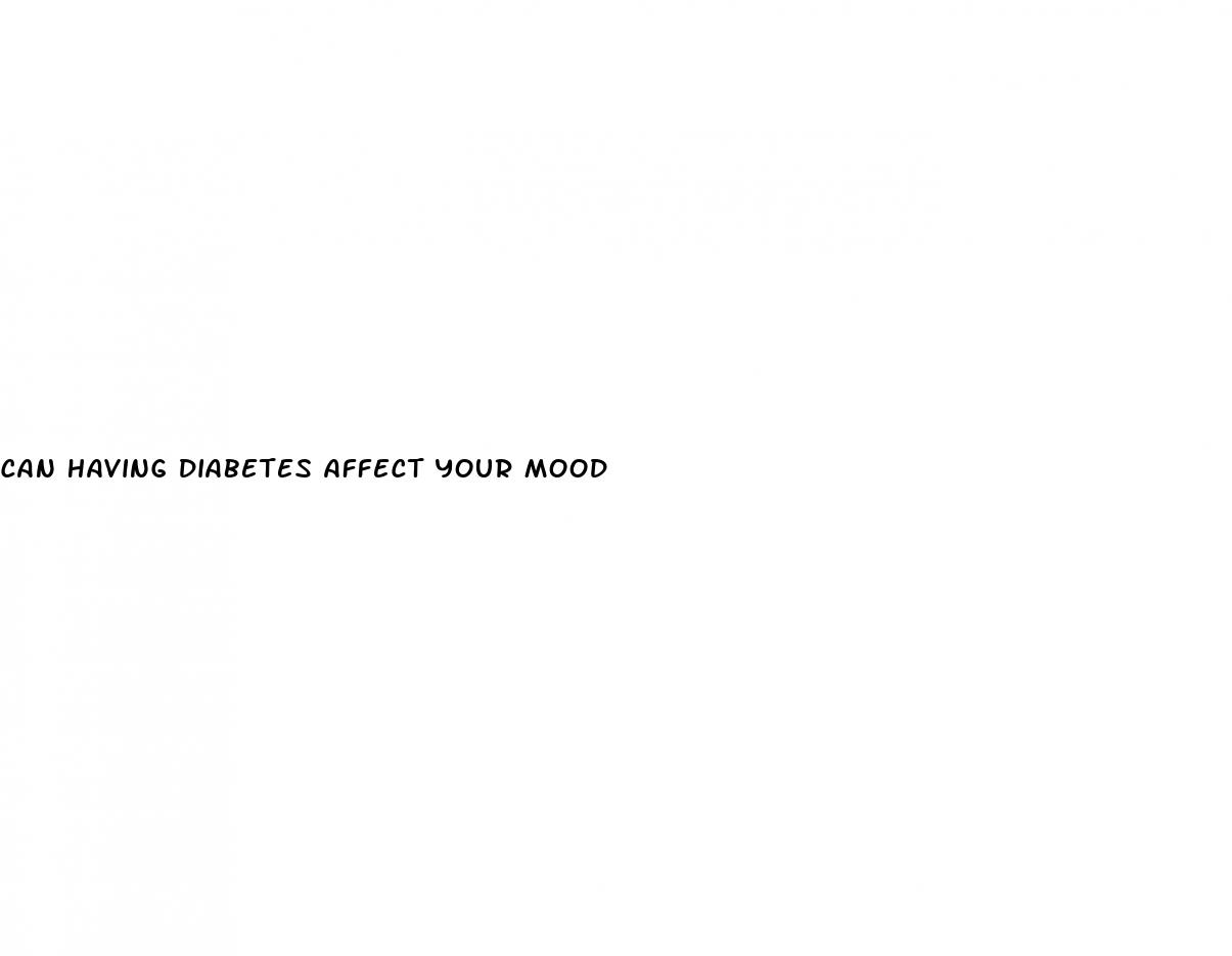 can having diabetes affect your mood