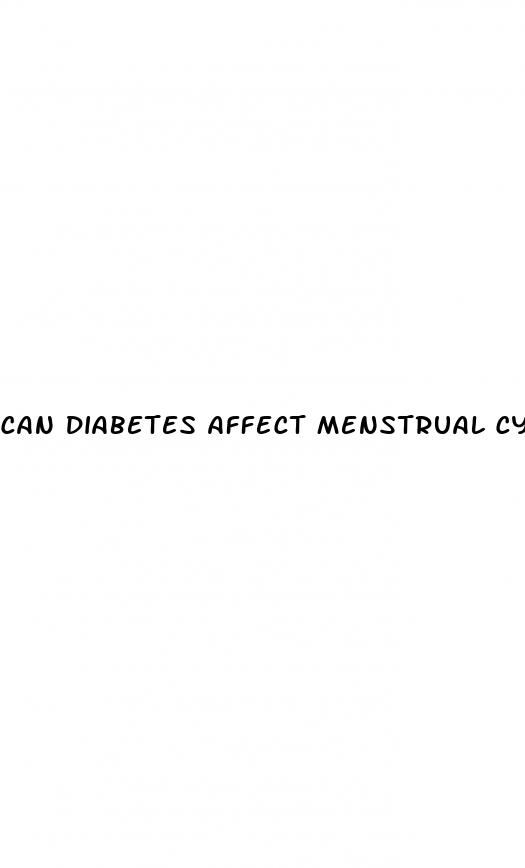 can diabetes affect menstrual cycle