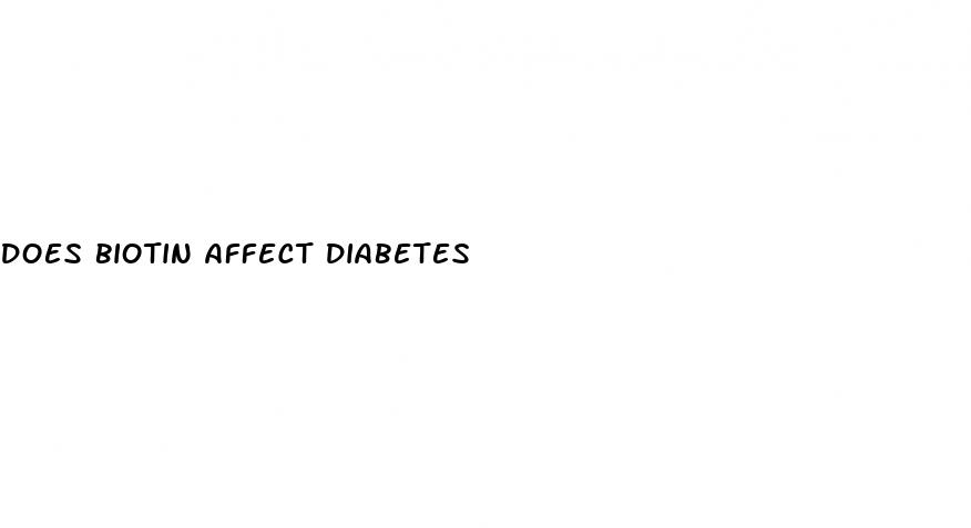 does biotin affect diabetes