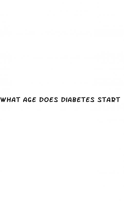 what age does diabetes start