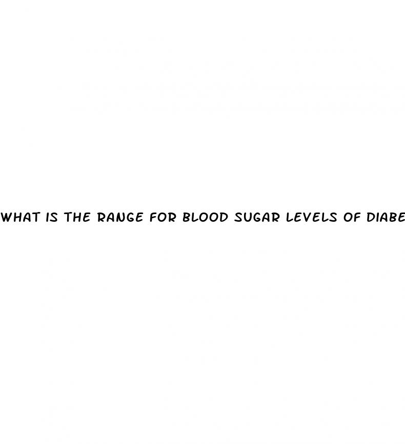what is the range for blood sugar levels of diabetes