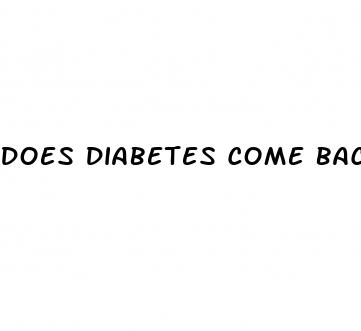 does diabetes come back after gastric bypass