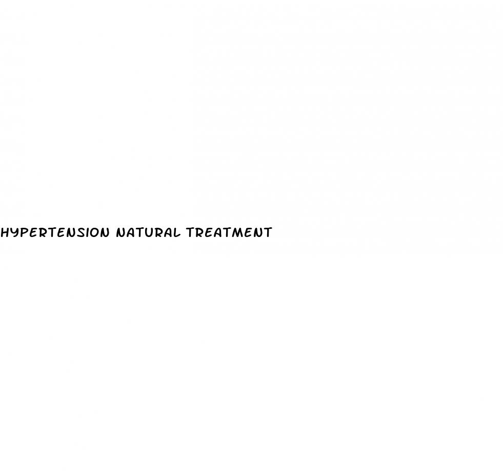 hypertension natural treatment