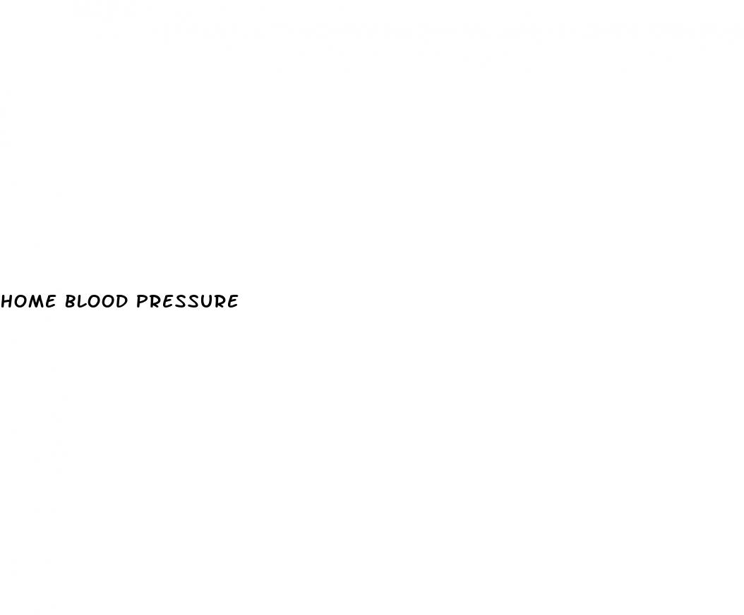 home blood pressure