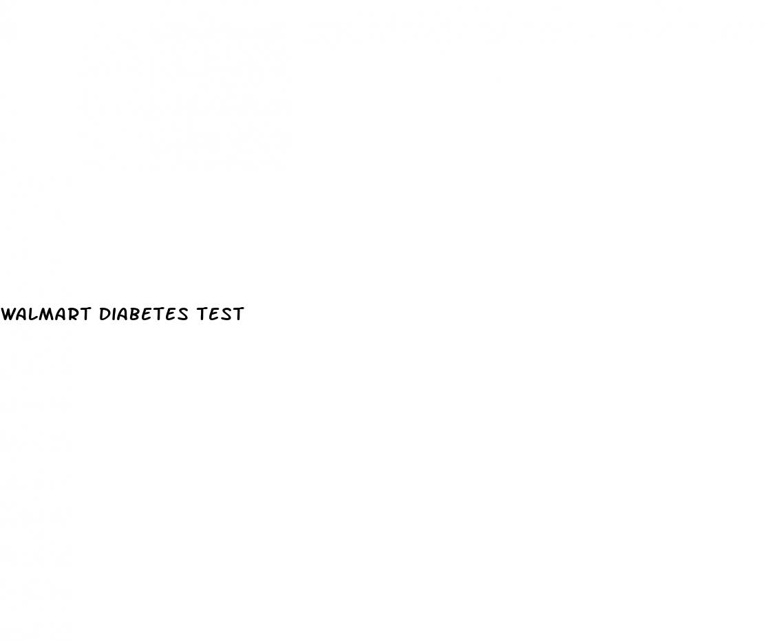 walmart diabetes test