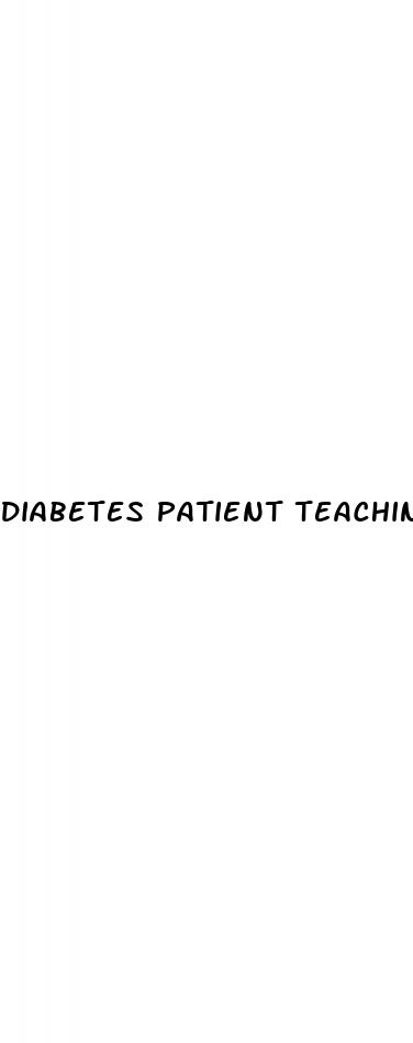 diabetes patient teaching