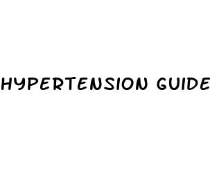 hypertension guidelines algorithm