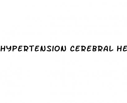 hypertension cerebral hemorrhage